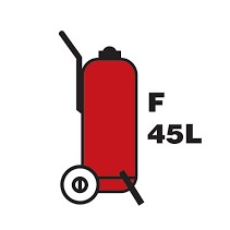 33 60 89 Fire Control Symbols '45L Wheeled Foam Fire Extinguisher