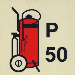 33 60 85 Fire Control Symbols 'Wheeled powder Fire Extinguisher'
