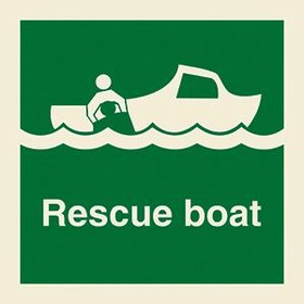 33 41 01 IMO Symbol Rescue Boat (150x150mm)
