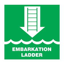 33 41 04 IMO Symbols Embarkation Ladder (150x150mm)