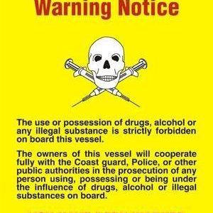 33 15 39 Poster Drug & Alcohol Warning Notice
