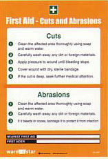 Poster First Aid - Cuts And Abrasions