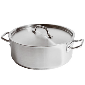 17 19 64 Stainless Steel Braziers Diam: 260mm X Depth 160mm