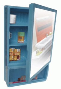 Cabinet Material Plastic with Mirror for Shower Room