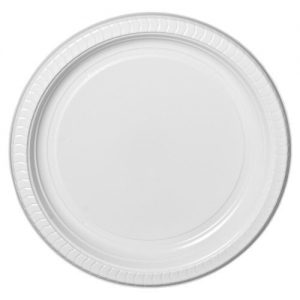 17 04 87 Disposable Paper Plate, Round, size 222 mm , 250'S /Pack