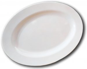 17 03 08 Oval Platter, Size 414mm x300 mm