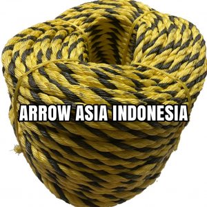 Tiger Rope 3 Strand, Black/Yellow, India, 8mm x 180meter